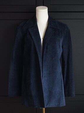 Danier | Vintage 90s early 2000s, Navy Blue Suede Jacket